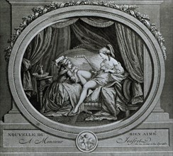 Engraving by de Queverdo, News from a loved one