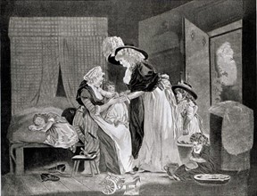 Engraving by Morland, The Wet Nurse