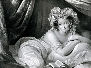 Engraving by A. Pages, Woman