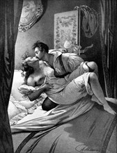 Engraving by Maurin, Love scene