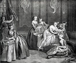 Engraving by Pater, Intimate scene