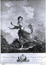 Gravure de Fragonard, La fuite