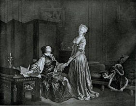 Engraving by Fragonard, The Contract