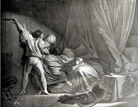 Gravure de Fragonard, Le verrou