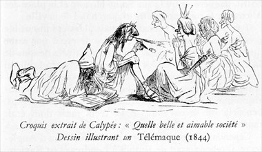 Télémaque novel by Fenelon, illustration by Gustave Doré