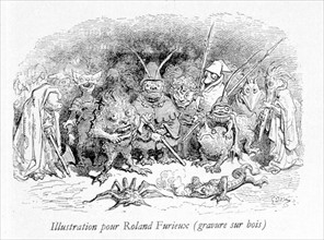 Various caricature, illustration by Gustave Doré