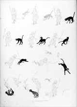 Cats, gluttony punished by Steinlen