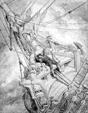 Scene from "The Song of the Ancient Mariner", illustration by Gustave Doré