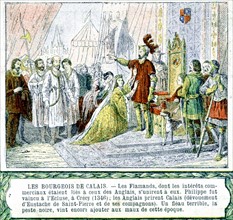 Bourgeois de Calais, illustrations de la fin du XIXe siècle