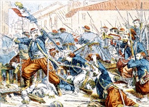 Italie, illustrations de la bataille de Magenta (XIXe siècle)