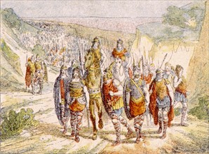 Barbarian army on the march