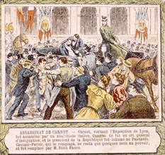 Sadi Carnot, assassination, illustrations