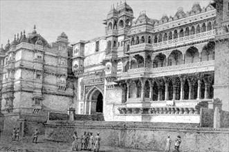 Cour du palais du Maharana d'Oudeypour