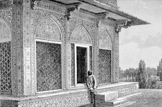 Uppor kiosk of the Etmddaolah mausoleum, in Agra