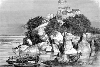 Ile sacrée de Dévinath, à Soultangunge, sur le Gange
