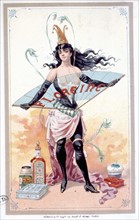 Produits de toilette, publicité du début du 20e, illustrations