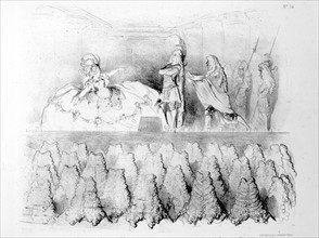 Audition d'une tragédie de Racine à la cour de Versailles, illustration