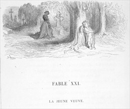 La jeune veuve, fable de La Fontaine, illustration de Gustave Doré
