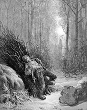 Death and the Woodcutter, La Fontaine's Fables, illustration by Gustave Doré