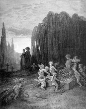 La jeune veuve, fable de La Fontaine, illustration de Gustave Doré
