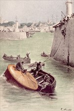 Jules Verne, "L'île à hélice", illustration