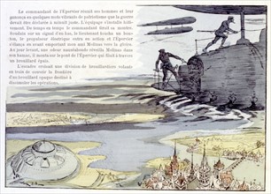 War in the 20th century, illustration by Robida