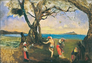 Carpeaux, Young people dancing the tarentella in the Bay of  Naples