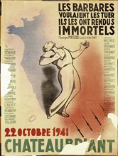 Affiche commémorant les fusillés de Châteaubriand