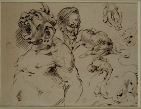 Grotesque, drawing by Jean-Baptiste Carpeaux