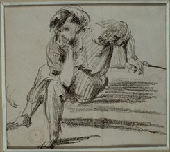 Young beggar, drawing by Carpeaux