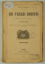 Jules Verne, Les pailles rompues, couverture de l'ouvrage