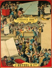 Affiche publicitaire, collection Hetzel-Etrennes, 1888