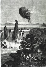 Five Weeks in a Balloon, illustration by Riou