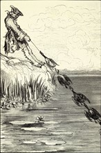 Illustration of Münchausen by Gottfried Burger)