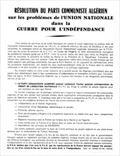 Algerian Communist Party Tract