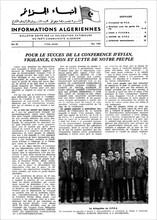 Front page of "Informations algériennes"