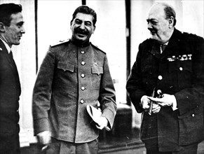 Conférence de Yalta : Joseph V. Staline et Winston S. Churchill