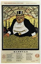 Affiche politique de Victor Deni, "Le Capitalisme"