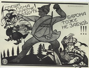 Caricature contre le Général Wrangel et la contre-révolution