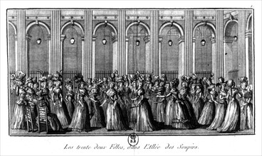 The thirty-two girls in the Allée des Soupirs