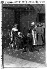 Charles V le Sage remet l'épée de connétable à Bertrand Du Guesclin