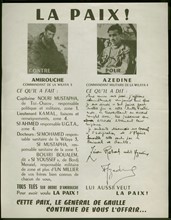 Tract appellant les fellaghas à faire reddition et à se rendre à l'armée française