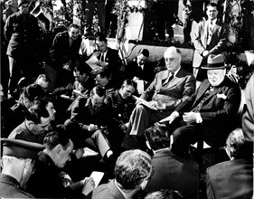 Roosevelt et Churchill à la conférence de Casablanca