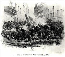 Storming the barricade in rue de Ménilmontant on June 24, 1848