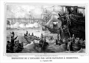 Inspection of the squadron in Cherbourg by Louis-Napoleon Bonaparte