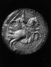 Riding seal with the arms of Charles d'Orléans