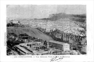 Constantine , vue générale prise du fort de Bellevue