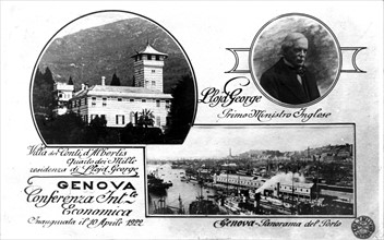 S.D.N. (Society of Nations) - Genoa Conference - Lloyd George, British Prime Minister