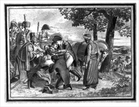 The death of Lannes, wounded at the battle of Essling