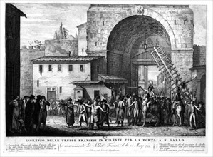 Entrée des troupes françaises à Florence en 1799